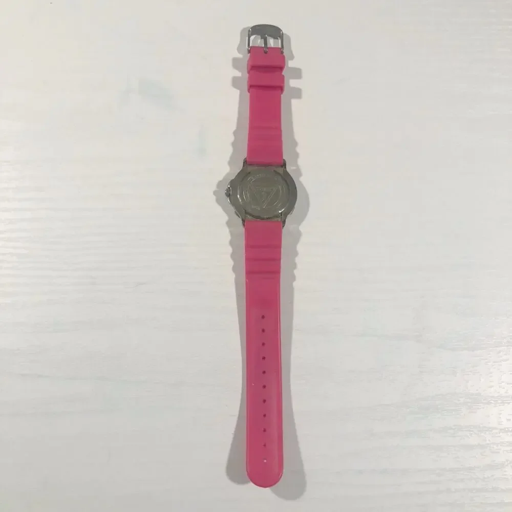 Vintage Guess Pink Rubber Watch - Doesn't Run, For Parts